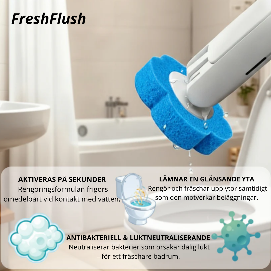 FreshFlush – Självrengörande Toalettborste med Rengöringstabletter