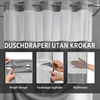 Krokfritt Duschdraperi - inga krokar, inga krångel