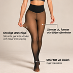 Fleecefodrade strumpbyxor – Genomskinlig look