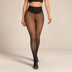 Fleecefodrade strumpbyxor – Genomskinlig look