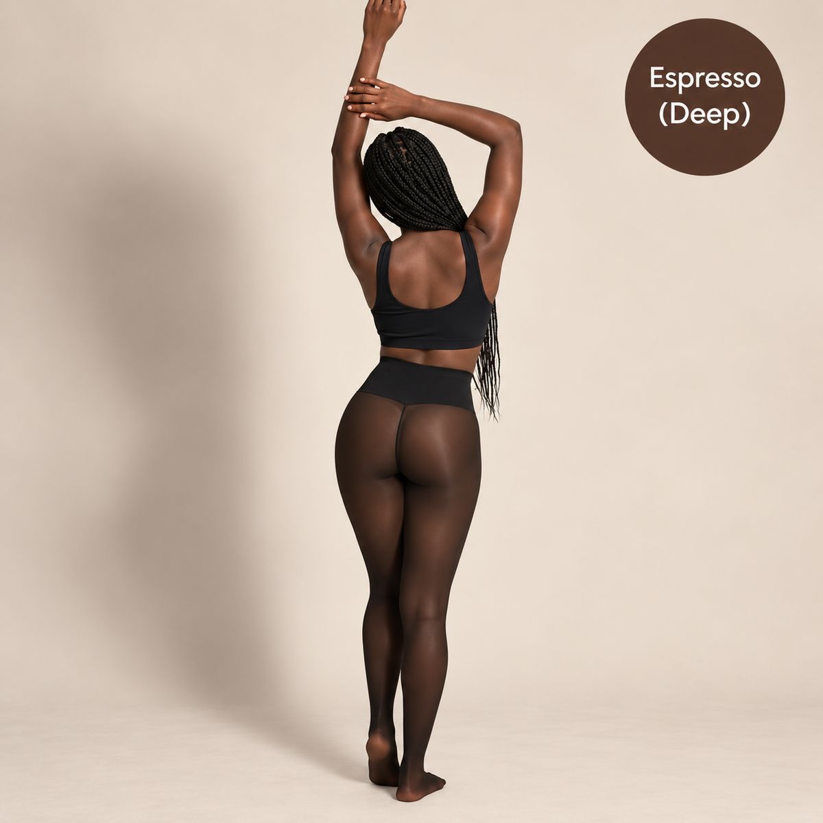 Fleecefodrade strumpbyxor – Genomskinlig look