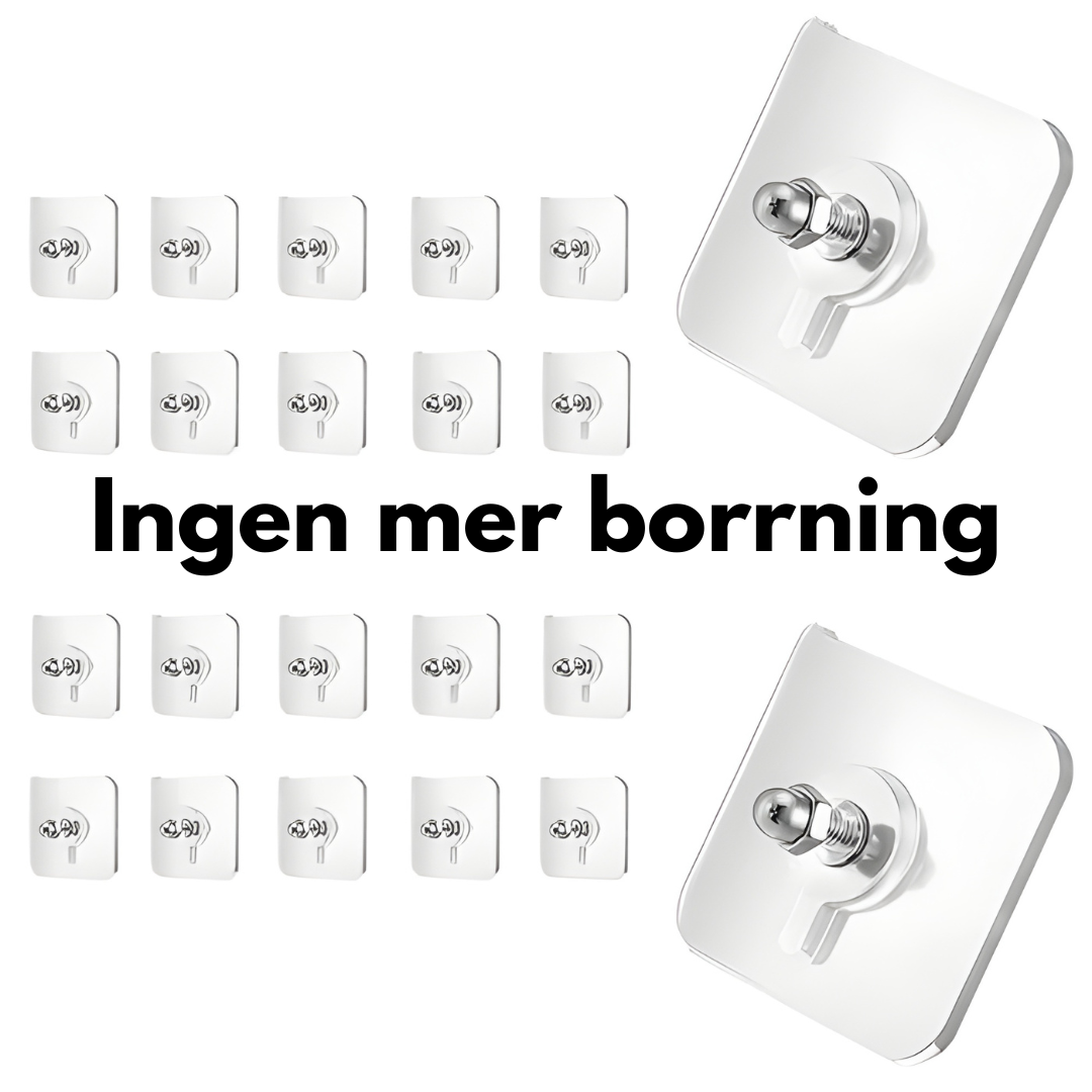 Självhäftande Väggkrokar Stark hållfasthet. Noll hål i väggen