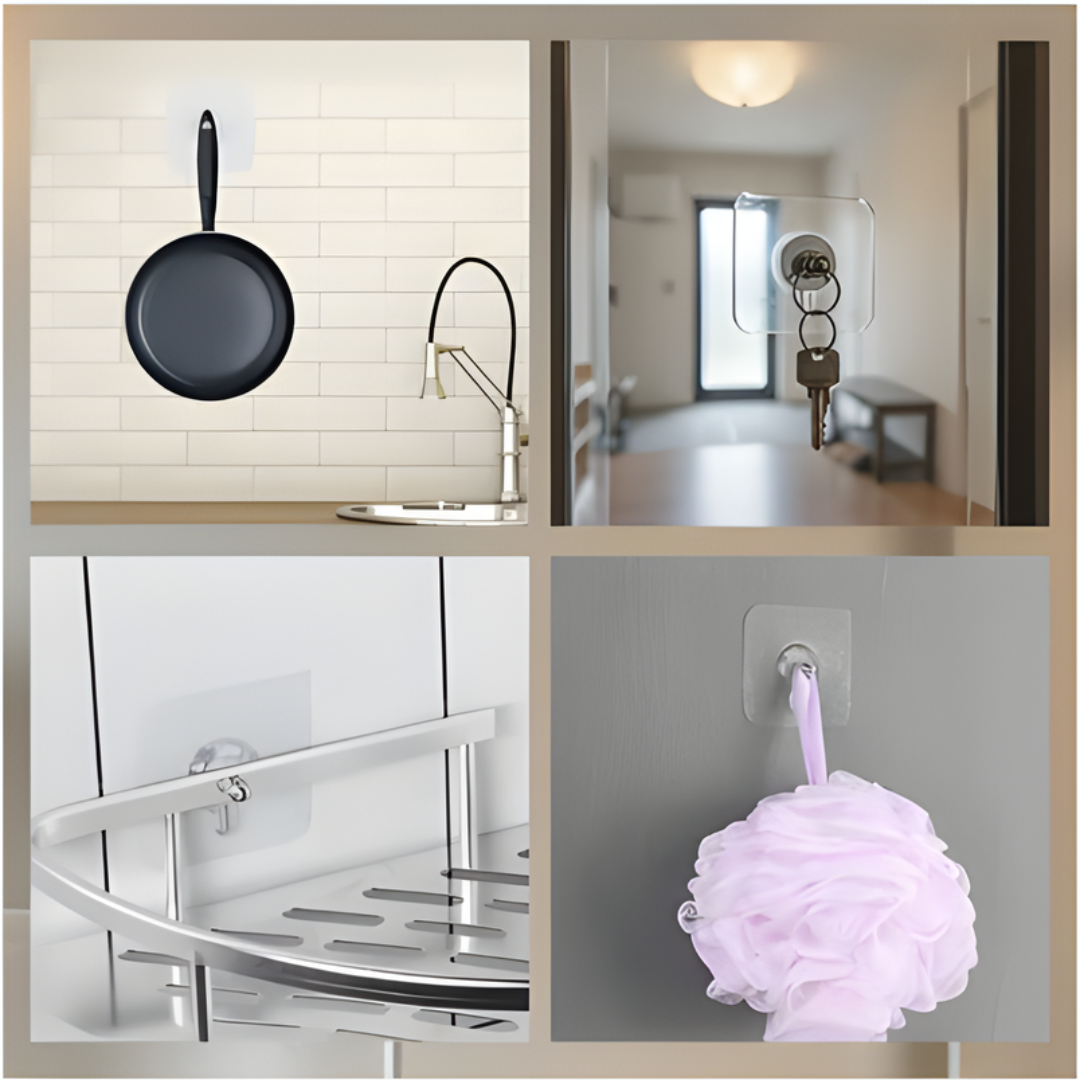 Självhäftande Väggkrokar Stark hållfasthet. Noll hål i väggen