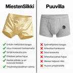 Miesten silkki – Ei hiertämistä. Ei hikeä. Puhdasta mukavuutta.